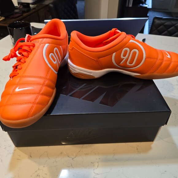 🔥 Nike T90 SP Safety Orange White #HF9351-800 Sz 10 mens Brand New🔥sneakers - Picture 2 of 15
